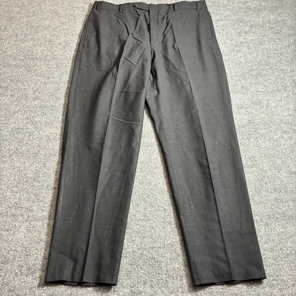 Brooks Brothers 346 Dress Pants Mens 36x33 Grey Stretch Wool‎ Trousers